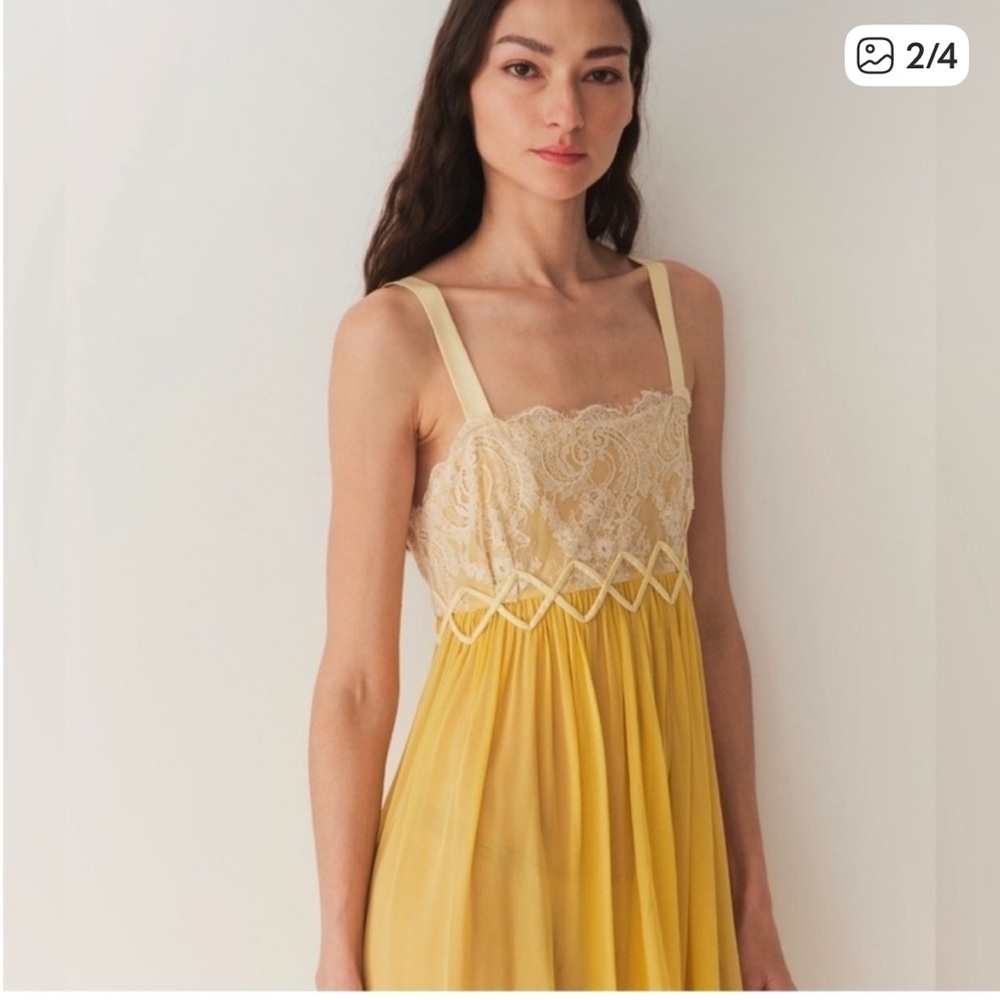 DÔEN Heirloom Analia dress in dandelion yellow, XS - Picture 2 of 10